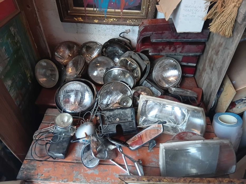 Luzes de car antigo.