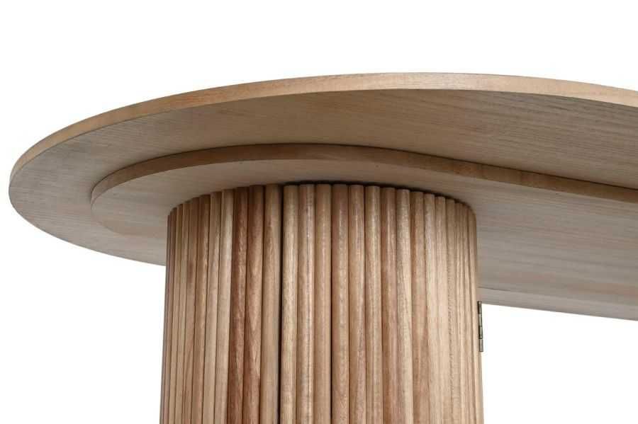 Stół Cubby z lamelami z ukrytymi schowkami, stylowy