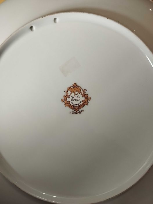 Conjunto de 4 Pratos Limoges-Porcelana Saint Croix