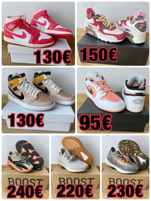 Air Jordan 1 Mid, Air Max 90 NRG, Air jordan 1 Low, Yeezy 350, 380 700