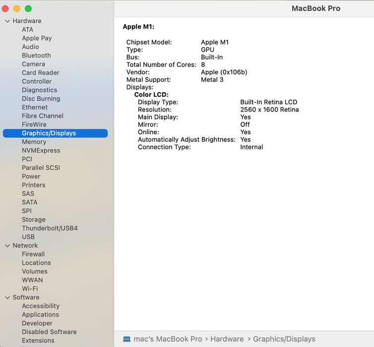 MacBook Pro 13 M1/8 CPU/8 GPU/ 16/ 1 TB/ Space Gray новий