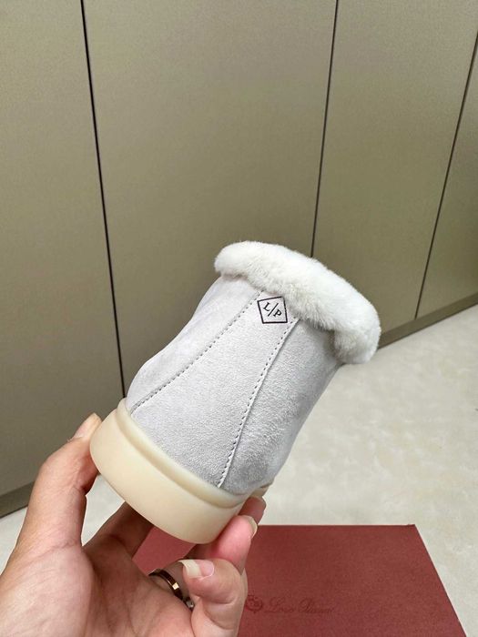 Женские зимние лоферы Loro Piana  Лоро Пиана лофери Лоро Піана с мехом