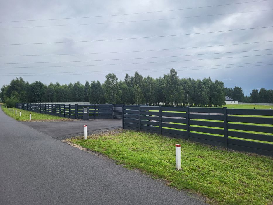 Ogrodzenia betonowe montaż przęsła dwu stronę