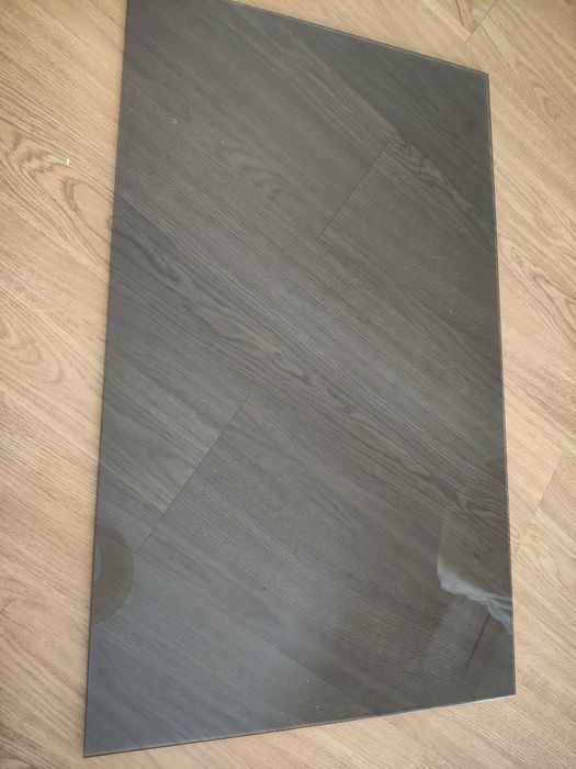 Malm Ikea vidro para cómoda cinza fumado impecável