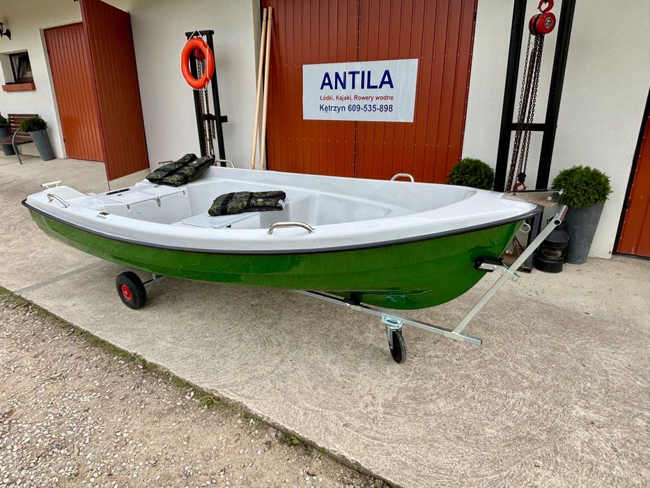 Łódka Delfin 360 Certyfikat CE Płaskodenna Stabilna Transport Cała PL