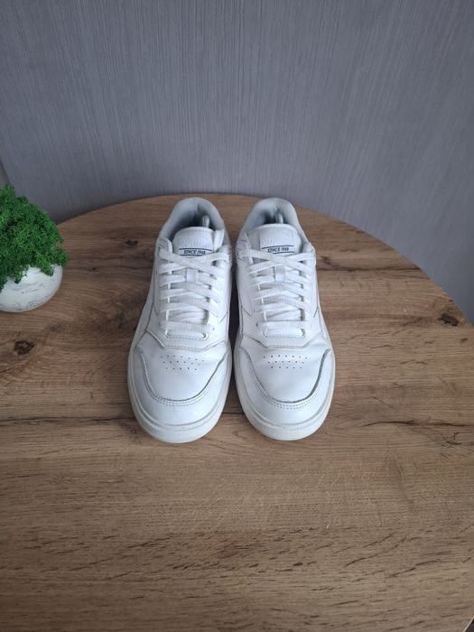 Кожаные кроссовки Puma 38р, женские белые кросовки, кеды