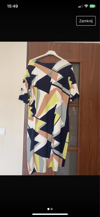 Sukienka w geometryczne wzory XXXL