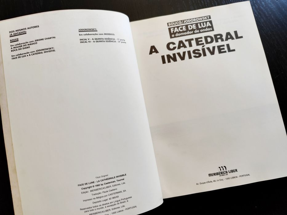 Livro de BD: Face de Lua - A Catedral Invisível (Vintage)