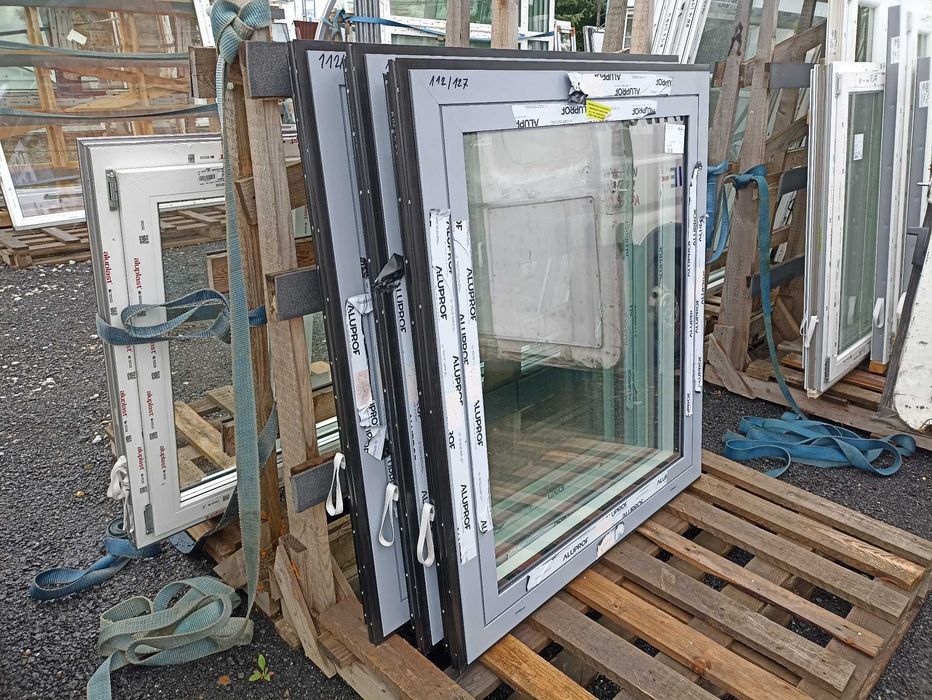 OKNO aluminiowe  112/129 szare