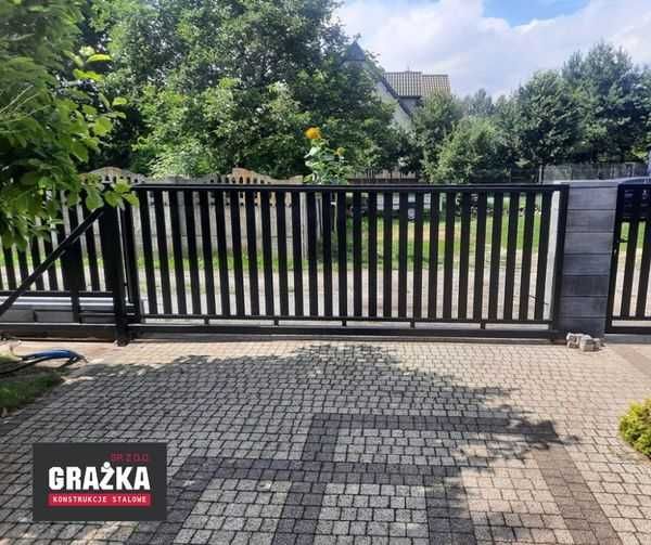 Brama przesuwna  (pion profil 80x20) 6mx1,5m ocynk PRODUCENT