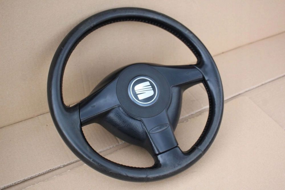 Kierownica Seat Leon I Toledo II oryginalna z poduszką skóra TPO SPORT