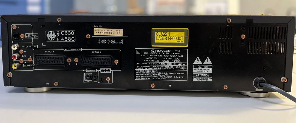 LaserDisc Pioneer CLD-1700