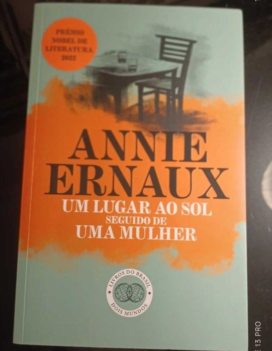 Annie Ernaux Lugar ao sol seguido Mulher (Novo-portes incluidos)