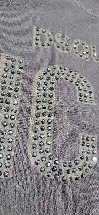 Dsquared2 icon czarna bluzka damska długi rękaw bawełna S longslee