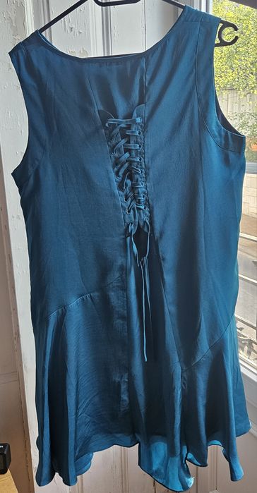 Vestido azul petroleo