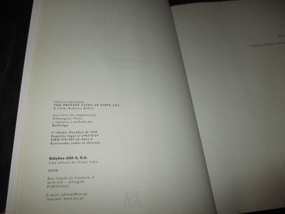 Livro As Vidas Privadas de Pippa Lee Rebecca Miller