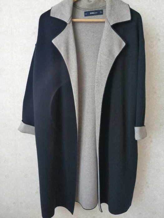 Czarny długi płaszcz /kardigan ZARA 42r