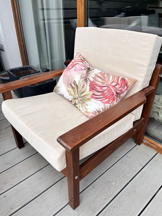 Sprzedam drewniane meble ogrodowe + stolik IKEA