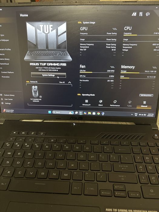Asus Tuf A16 Ryzen 7 7735H 32GB RAM 1.5 SSD