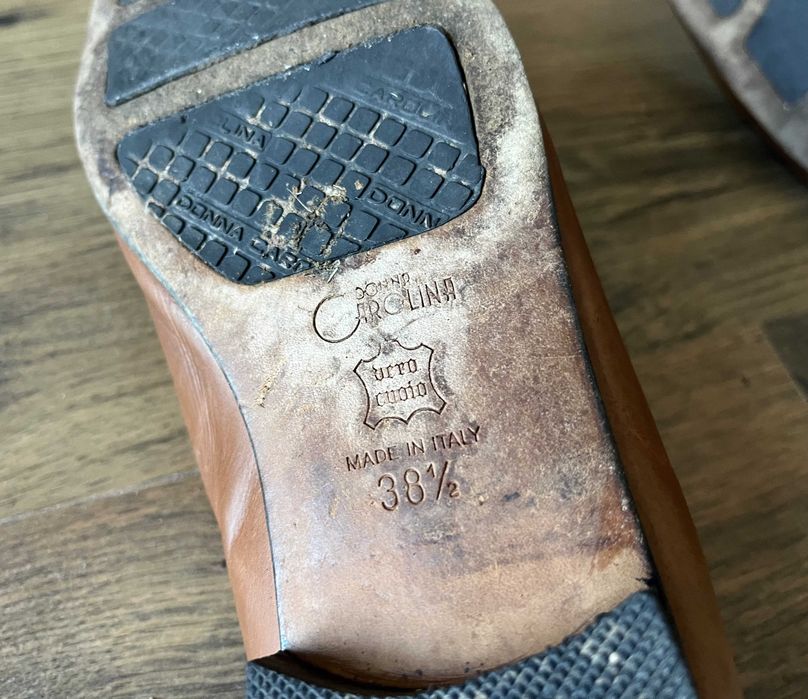 Buty Donna Carolina, brązowe, rozmiar 38,5, skórzane