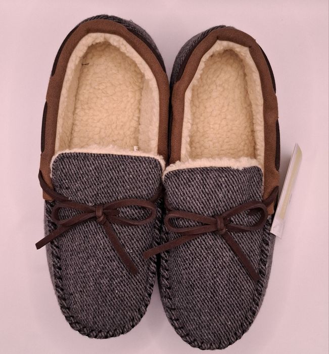 Kapcie męskie  mokasyny,
pluszowe pantofle z pianki z pamięcią k