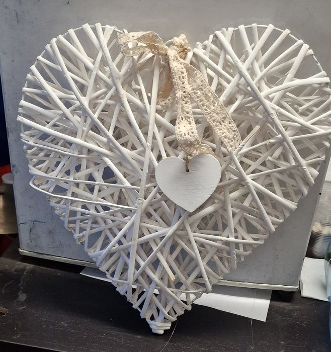 Duże Serce Wiklinowe Walentynki