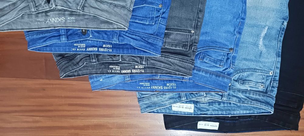 6 calças de ganga para criança 11/12 anos