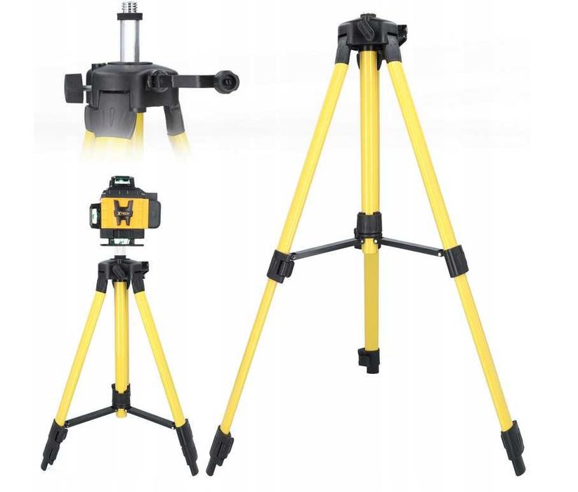 DUŻY ZESTAW: Poziomica Laserowa xTech + statyw + tyczka Wahadło Nowa