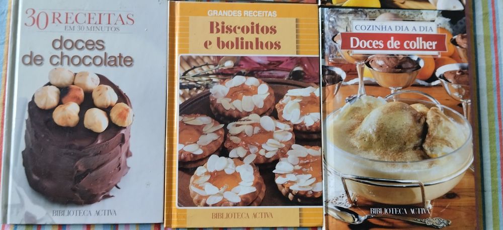 Coleção de livros de culinária da Revista Activa , 1€ cada, desconto para a compra de vários livros
