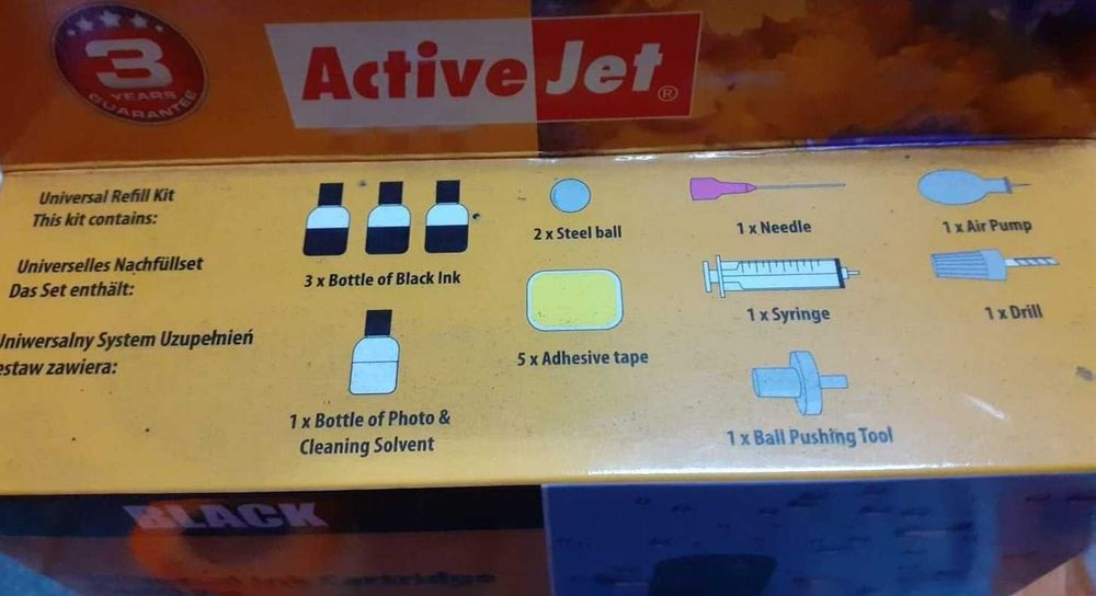Zestaw ActivJet do samodzielnego napełniania tuszy  3x30ml !