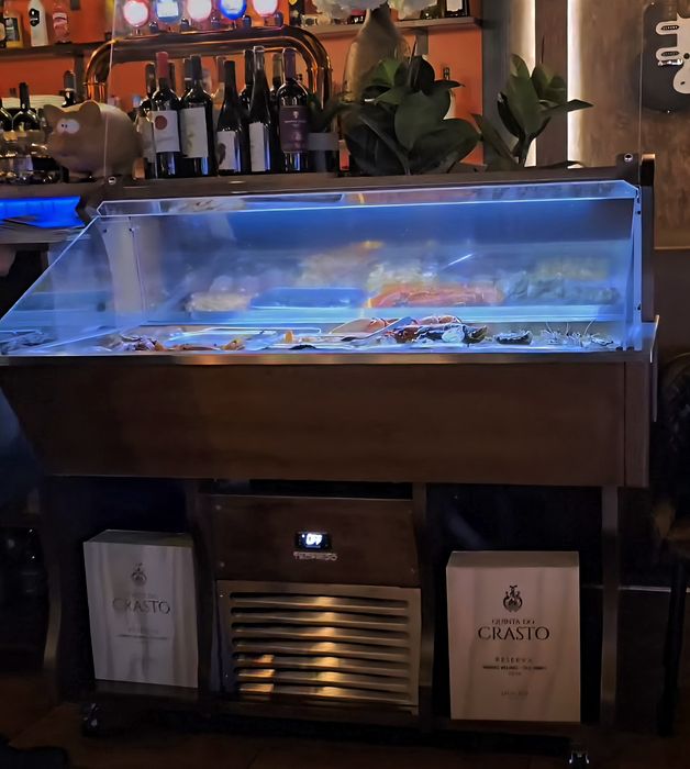 Vitrine de marisco/peixes com fabricação de gelo automática  c/ garantia  , 8 meses de uso ,