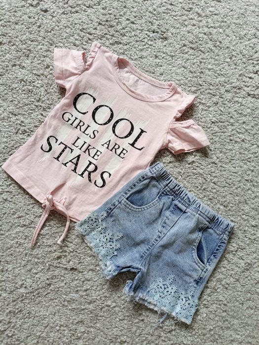 Komplet bluzka z krótkimi spodenkami rozmiar 74/80