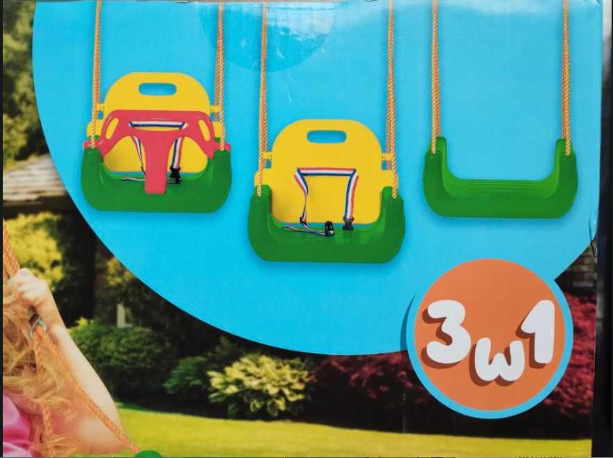 Huśtawka dla dzieci 3w1 do 30 kg 18 m+