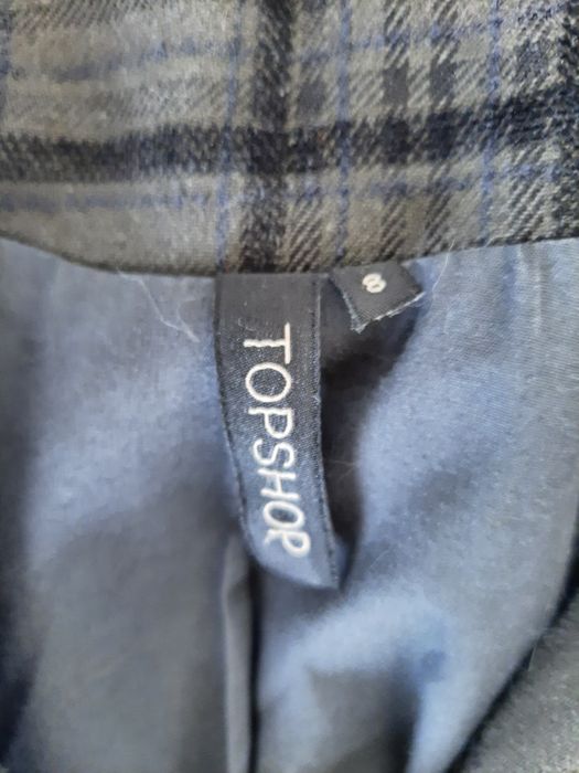 Długi płaszcz w kratkę Topshop