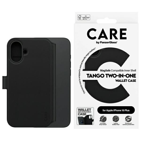 Etui CARE by PanzerGlass Feature Tango 2in1 Wallet iPhone 16 Plus 6.7 MagSafe czarny/black 1331