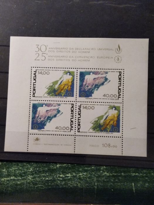 1978 Bloco 30° Aniversário Declaração Universal Direitos Do Homem MNH