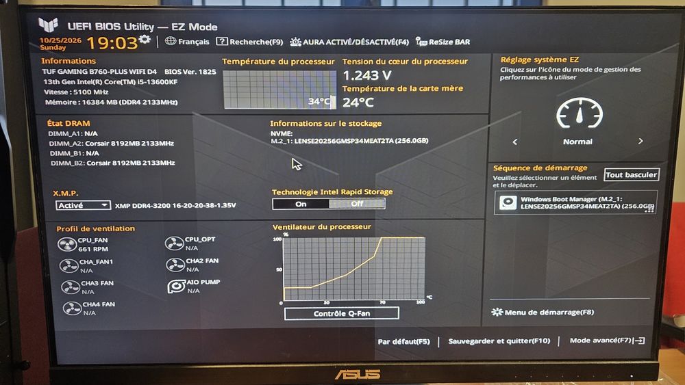 Motherboard ASUS TUF Gaming B760-Plus WiFi D4 + Opção de CPU (i5-13600KF ou i5-14600KF)