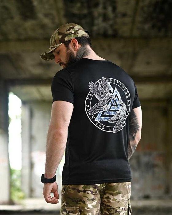 Тактична футболка Coolmax Odin’s Ravens Black Без передоплат