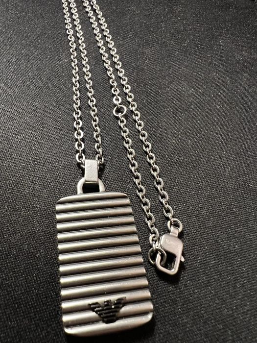 Emporio Armani - naszyjnik męski ze stali szlachetnej
