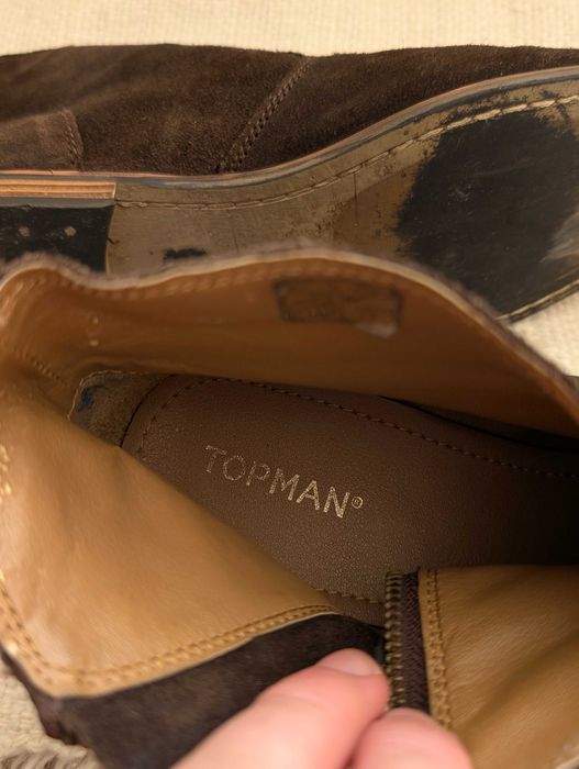 Sztyblety, buty zamszowe męskie TOPMAN