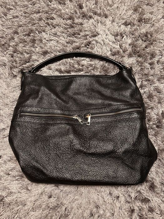 Шкіряна сумка мішечок. Кожанная сумка