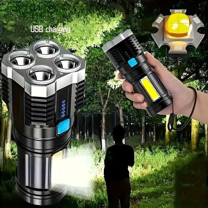 Lanterna de Emergência LED Ultra-Bright  c  Recarregável USB-C - novo