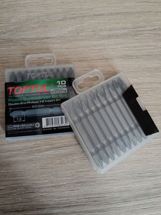 Набір біт 1/4" PH2х65мм двосторонніх 10шт. TOPTUL GAAW1001