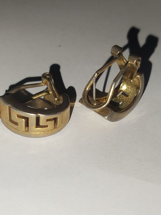 Стильные серьги «Versace» из медицинского золота (Xuping)