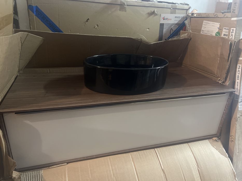 Movel Casa Banho Novo 120x48 C/ Tampo e Lavatorio