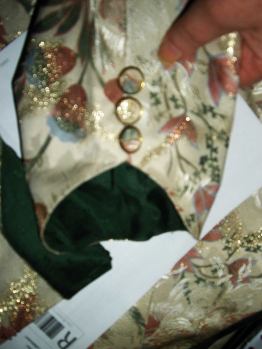 Marynarka,bolerko zakiert satyna brokat r.42