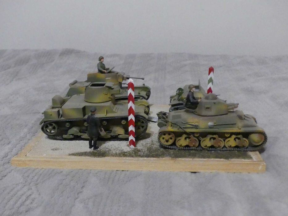 Diorama modelu czołgów wojska polskiego wrzesień 1939