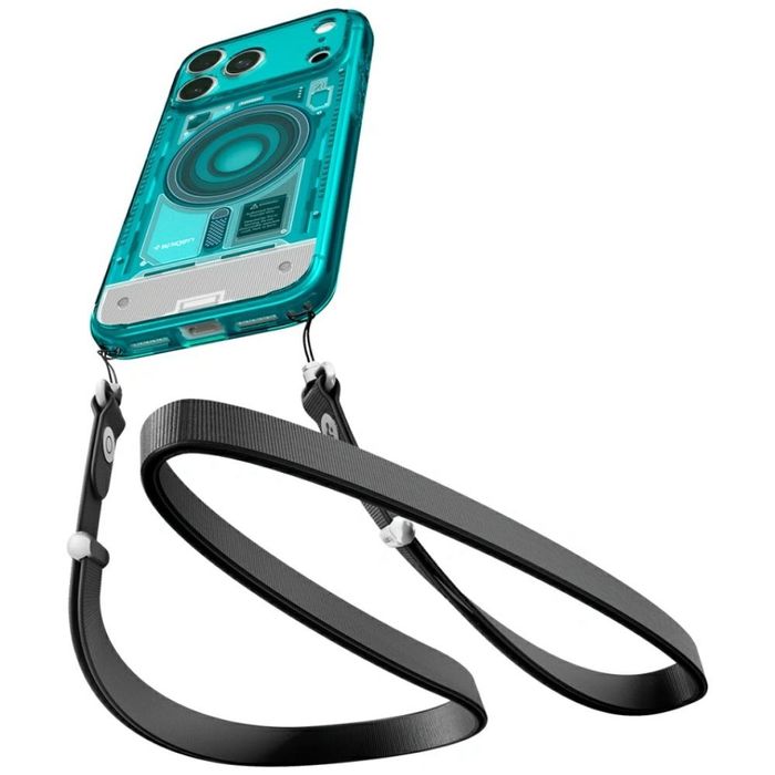 Etui Spigen C1 Ultra Hybrid Mag MagSafe do iPhone 18 Pro Max / 17 Pro Max turkusowo-szary