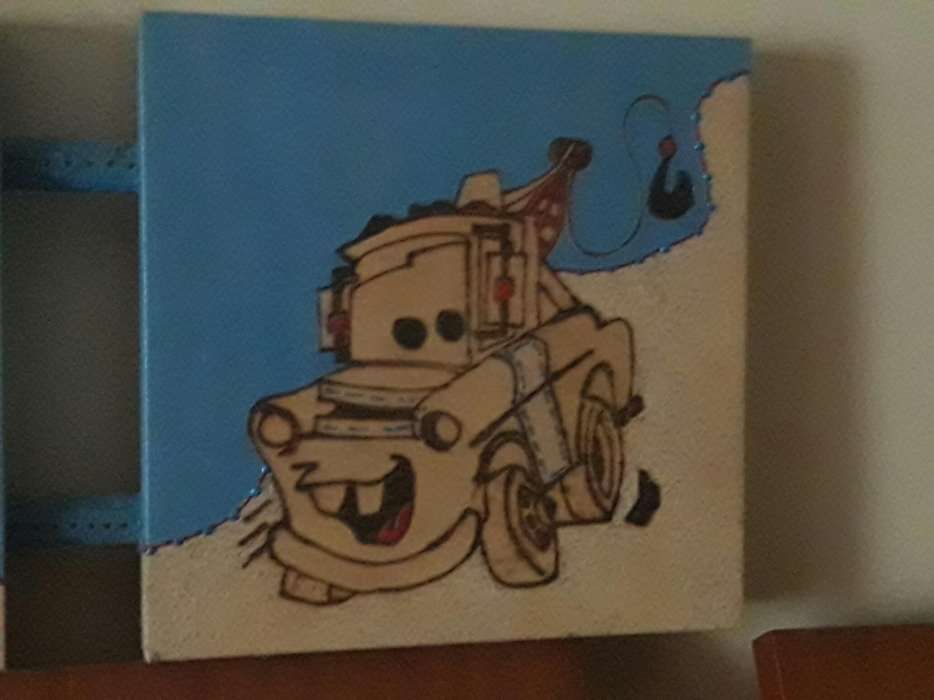 Quadro Madeira Faísca mcqueen 85 cm