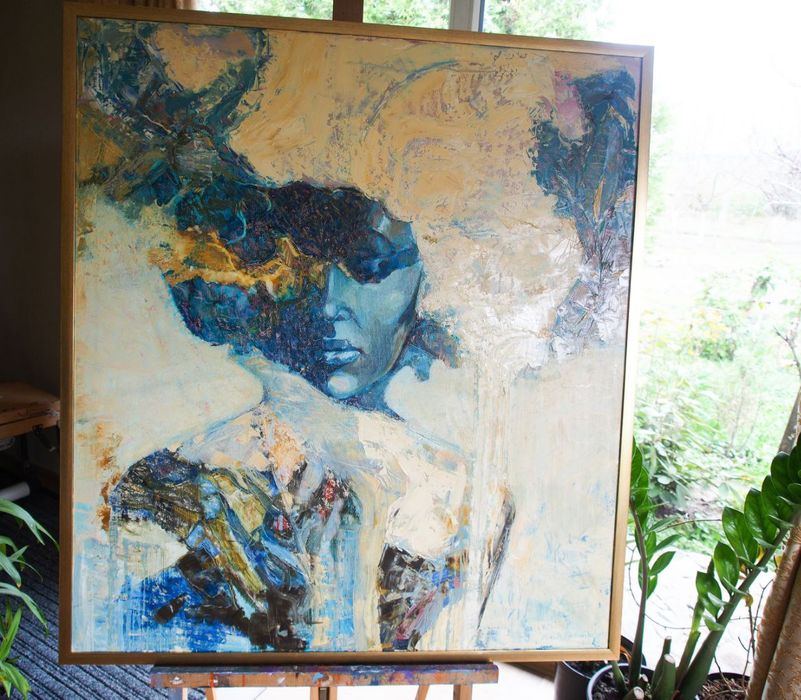 Картина  Mysterious face 100см * 90